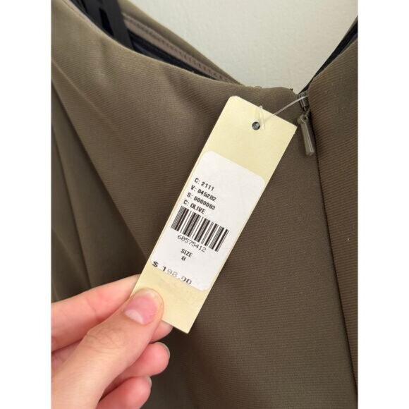 BHLDN by Anthropologie NWT Racine Off-the-Shoulder Olive Green Maxi Dress Size 8 - Picture 10 of 10